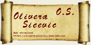 Olivera Sićević vizit kartica